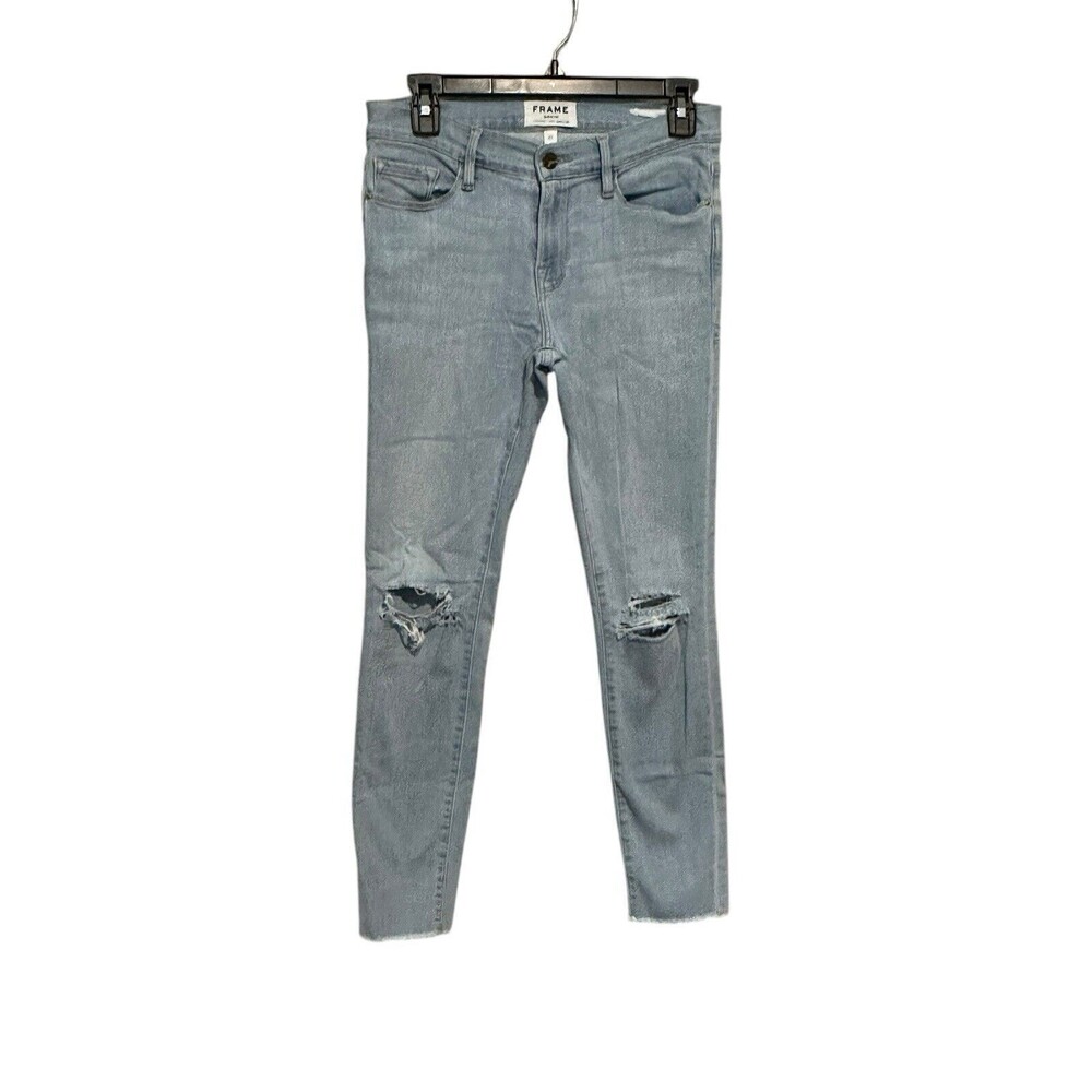 Frame Jeans Women's Size 27 Le Skinny De Jeanne Crop Light Wash Mid Rise #IJ3-4